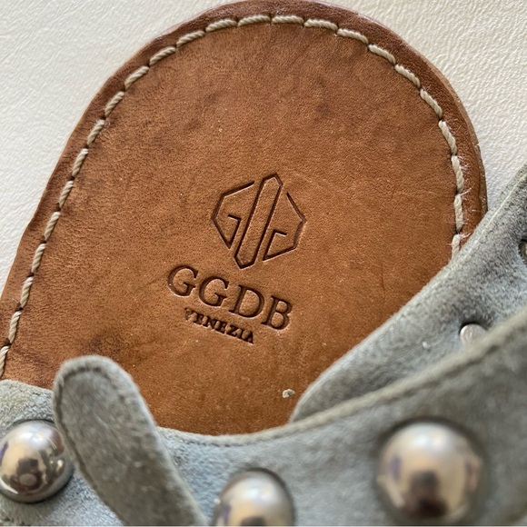 Golden Goose Women’s 41 Or 10 Studded Suede Strappy Sandal Authentic - Picture 11 of 12